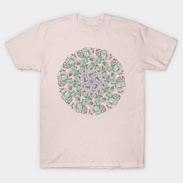 Mid Century Modern Mandala T-Shirt by Slightly Unhinged